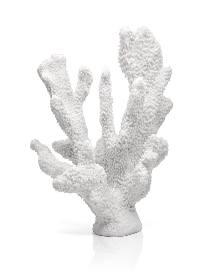 Accessoryway White Resin Coral Decorations Artificial Coral Statue Home Décor Accents Hawaiian Beach Decorations for Home Nautical Decorations Beach Themed Home Living Room Party Decor - Image 1